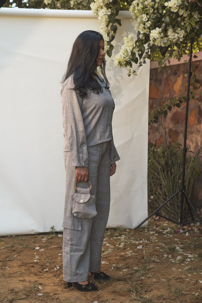 Sonder Pleated Sleeve Blouse & Patch Pocket Pants from Lafaani