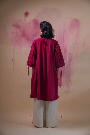 Phosphene Ruched Dress & Kora Pants Set from Lafaani