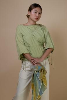 Meadows Ruched Blouse via Lafaani