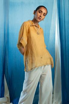 AY Unisex Chanderi Shirt via Lafaani