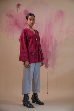 Phosphene Unisex Haori & Grey Pants Set from Lafaani