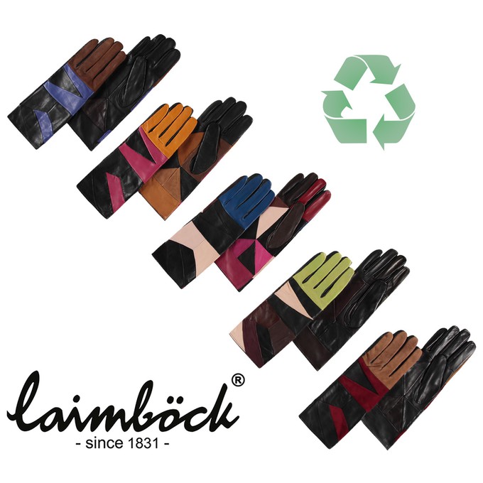 Multicolor leren handschoenen dames model Durban from Laimböck