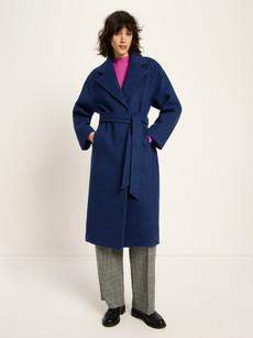 boiled wool coat with lapels (GOTS) via LANIUS