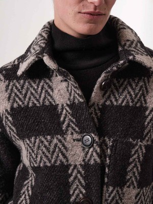 Long check jacket from LANIUS