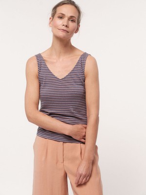 Striped top with V-neck from LANIUS