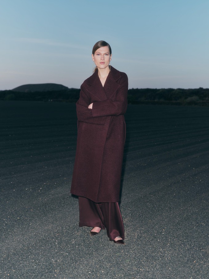 boiled wool coat with lapels (GOTS) from LANIUS