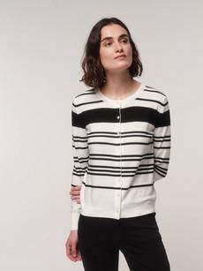 Striped cardigan (GOTS) via LANIUS