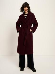 boiled wool coat with lapels (GOTS) via LANIUS