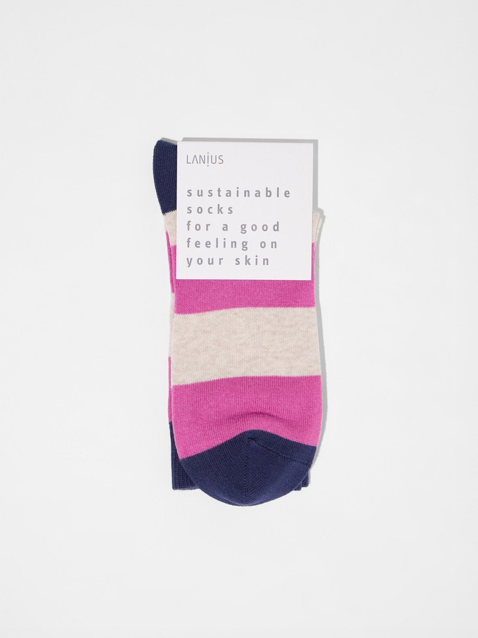 Socks with block stripes (GOTS) from LANIUS