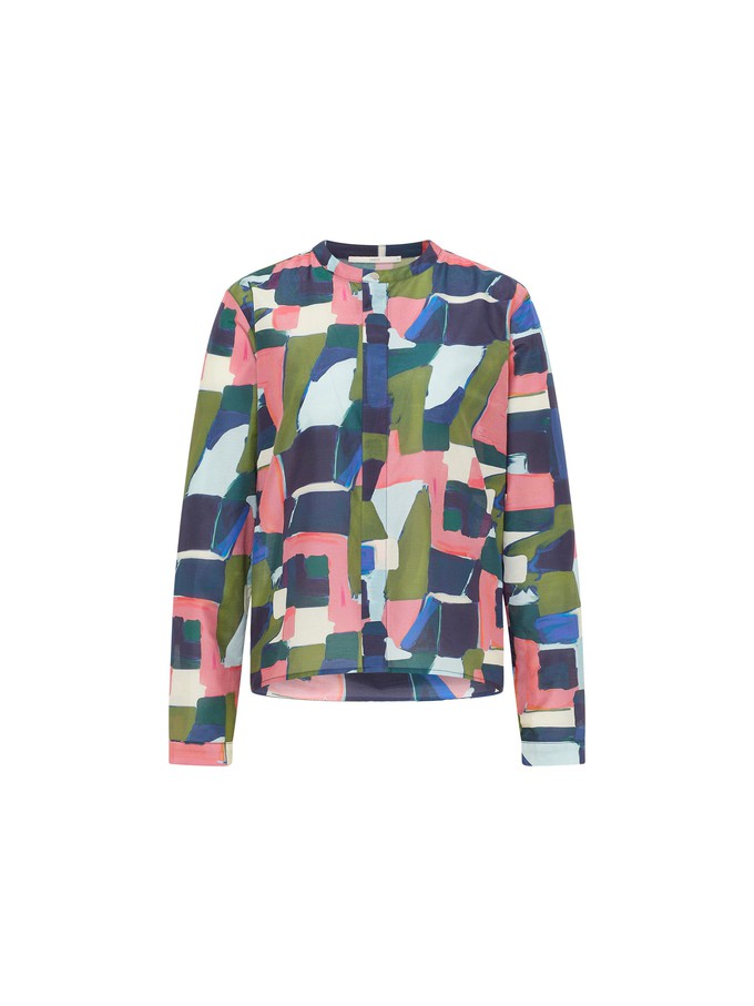 Stand-up collar blouse print art from LANIUS