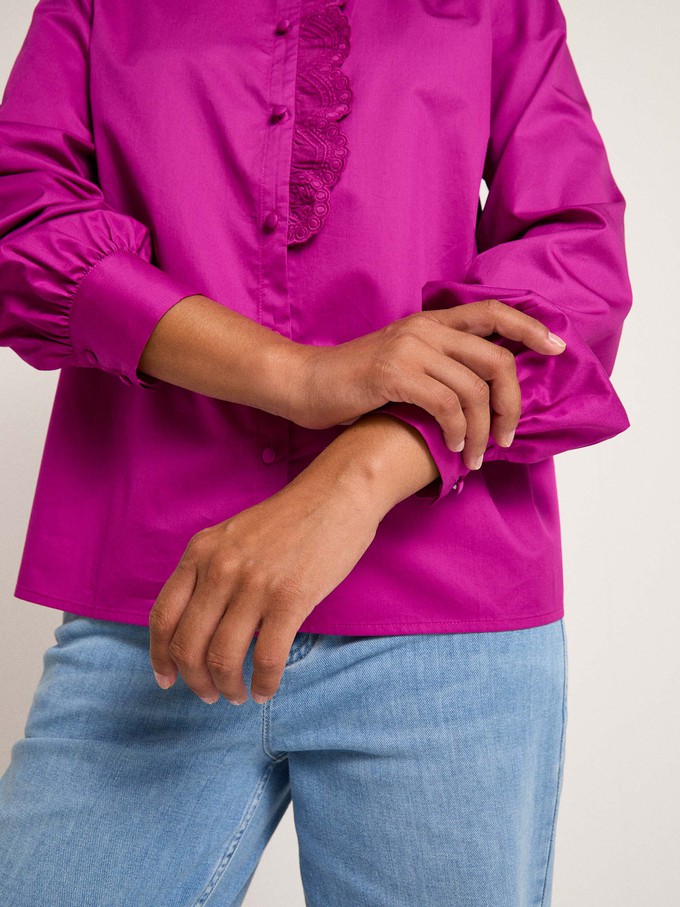 Blouse with lace detail from LANIUS