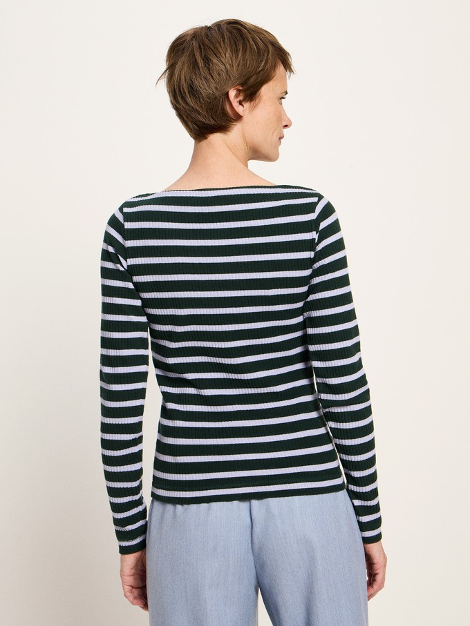 Boat neck shirt with stripes (GOTS) from LANIUS