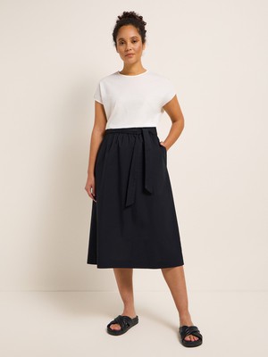 Midi skirt with belt (GOTS) from LANIUS