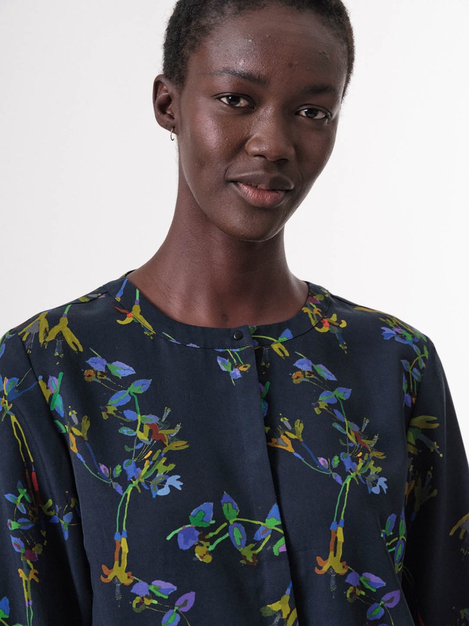 Blouse Print Winter Lotus from LANIUS