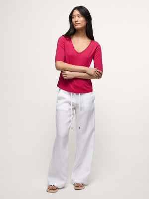 Half sleeve shirt V-neck (GOTS) from LANIUS