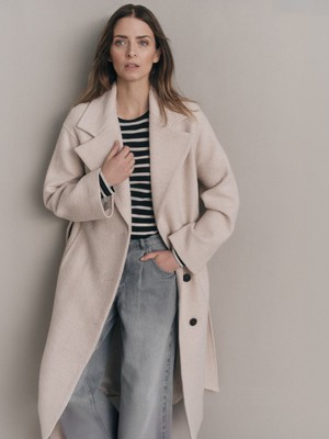 boiled wool coat with lapels (GOTS) from LANIUS
