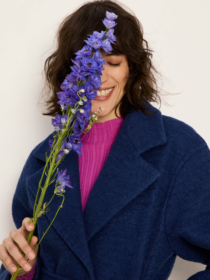 boiled wool coat with lapels (GOTS) from LANIUS