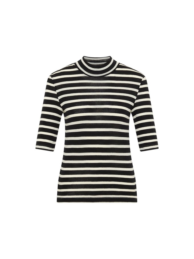 Striped half-sleeve shirt (GOTS) from LANIUS