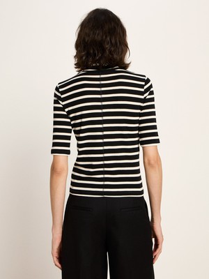 Striped half-sleeve shirt (GOTS) from LANIUS