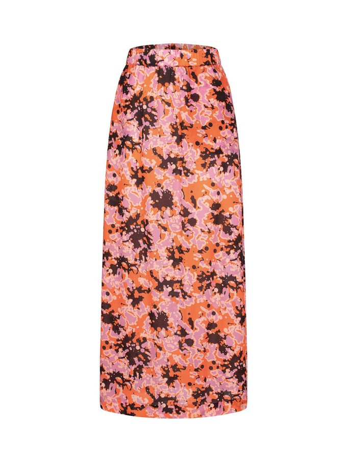 Maxi skirt with slit print Powerful Bloom from LANIUS