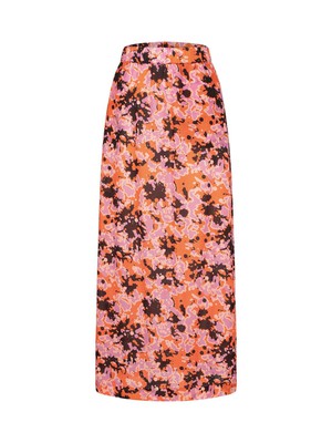 Maxi skirt with slit print Powerful Bloom from LANIUS