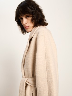 boiled wool coat with lapels (GOTS) from LANIUS