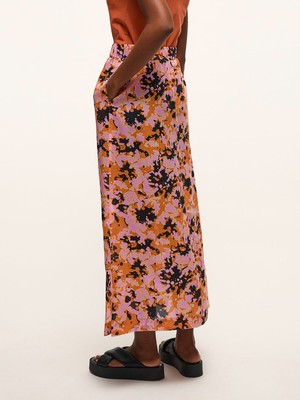 Maxi skirt with slit print Powerful Bloom from LANIUS