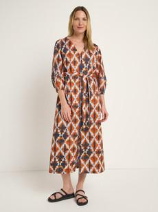midi dress with slit (GOTS) via LANIUS
