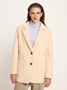 Boucle blazer coat (GOTS) via LANIUS