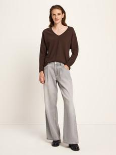 Shirt (GOTS) with V-neck via LANIUS