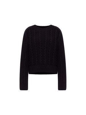 Cable-knit sweater (GOTS) from LANIUS