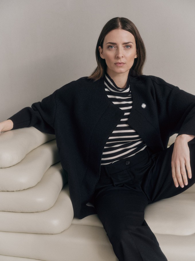 Striped half-sleeve shirt (GOTS) from LANIUS