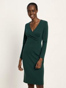 Wrap-effect dress via LANIUS