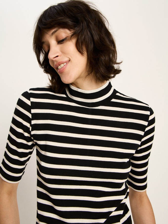 Striped half-sleeve shirt (GOTS) from LANIUS