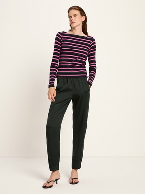 Boat neck shirt with stripes (GOTS) from LANIUS