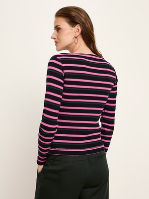Boat neck shirt with stripes (GOTS) from LANIUS