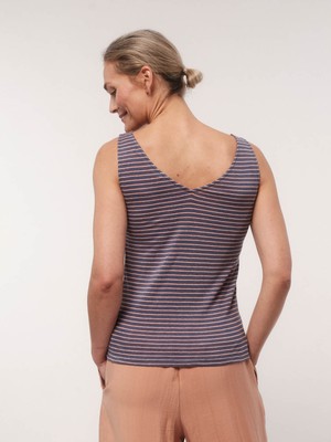 Striped top with V-neck from LANIUS