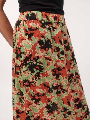Maxi skirt with slit print Powerful Bloom from LANIUS