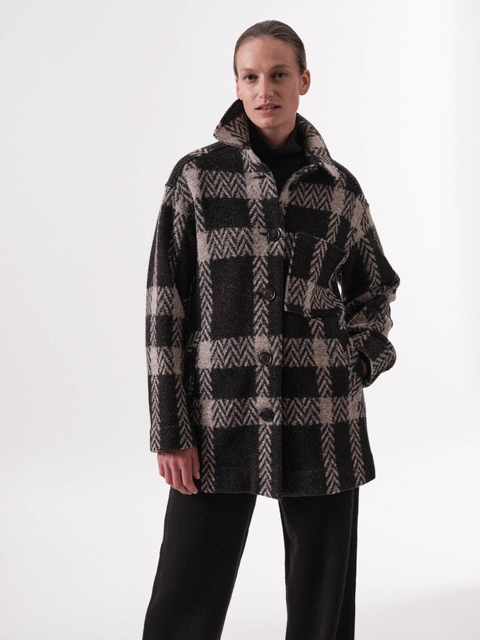 Long check jacket from LANIUS