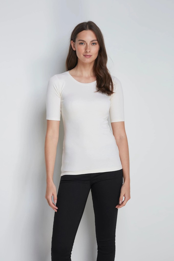 Half Sleeve Crew Neck Cotton Modal Blend T-shirt from Lavender Hill Clothing