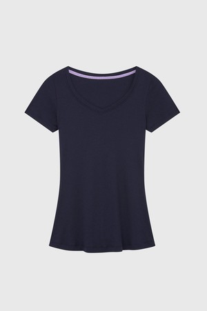 V Neck Cotton Modal Blend T-shirt from Lavender Hill Clothing