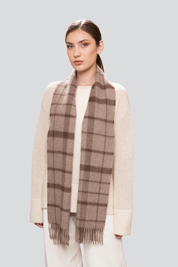 Alpaca Plaid Scarf from Lavender Hill Clothing