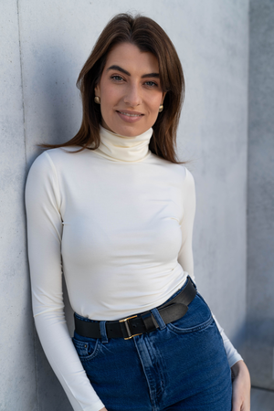 Roll Neck Micro Modal Top from Lavender Hill Clothing