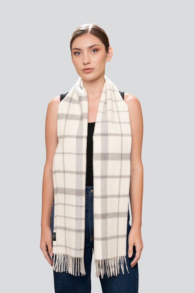 Alpaca Plaid Scarf from Lavender Hill Clothing