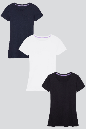 Short Sleeve Crew Neck Cotton Modal Blend T-shirt Bundle from Lavender Hill Clothing