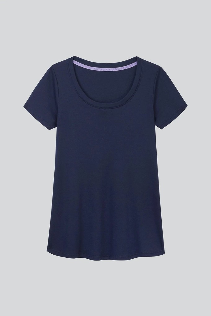 Scoop Neck Cotton Modal Blend T-shirt from Lavender Hill Clothing