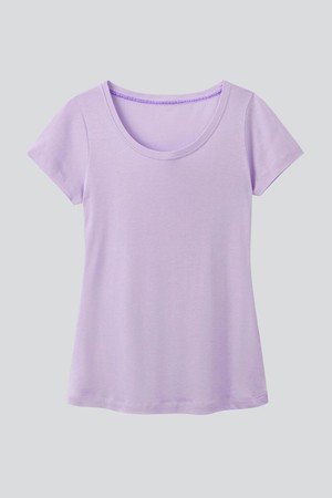 Scoop Neck Cotton Modal Blend T-shirt from Lavender Hill Clothing