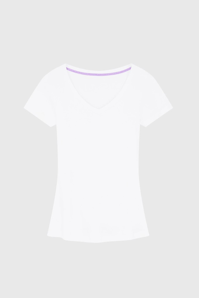 V Neck Cotton Modal Blend T-shirt from Lavender Hill Clothing