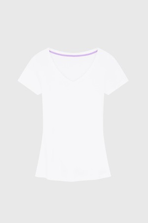 V Neck Cotton Modal Blend T-shirt from Lavender Hill Clothing