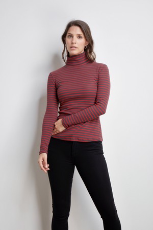 Striped Cotton Roll Neck from Lavender Hill Clothing